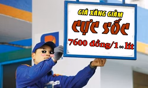 anh che gia xang giam 76 dong lit