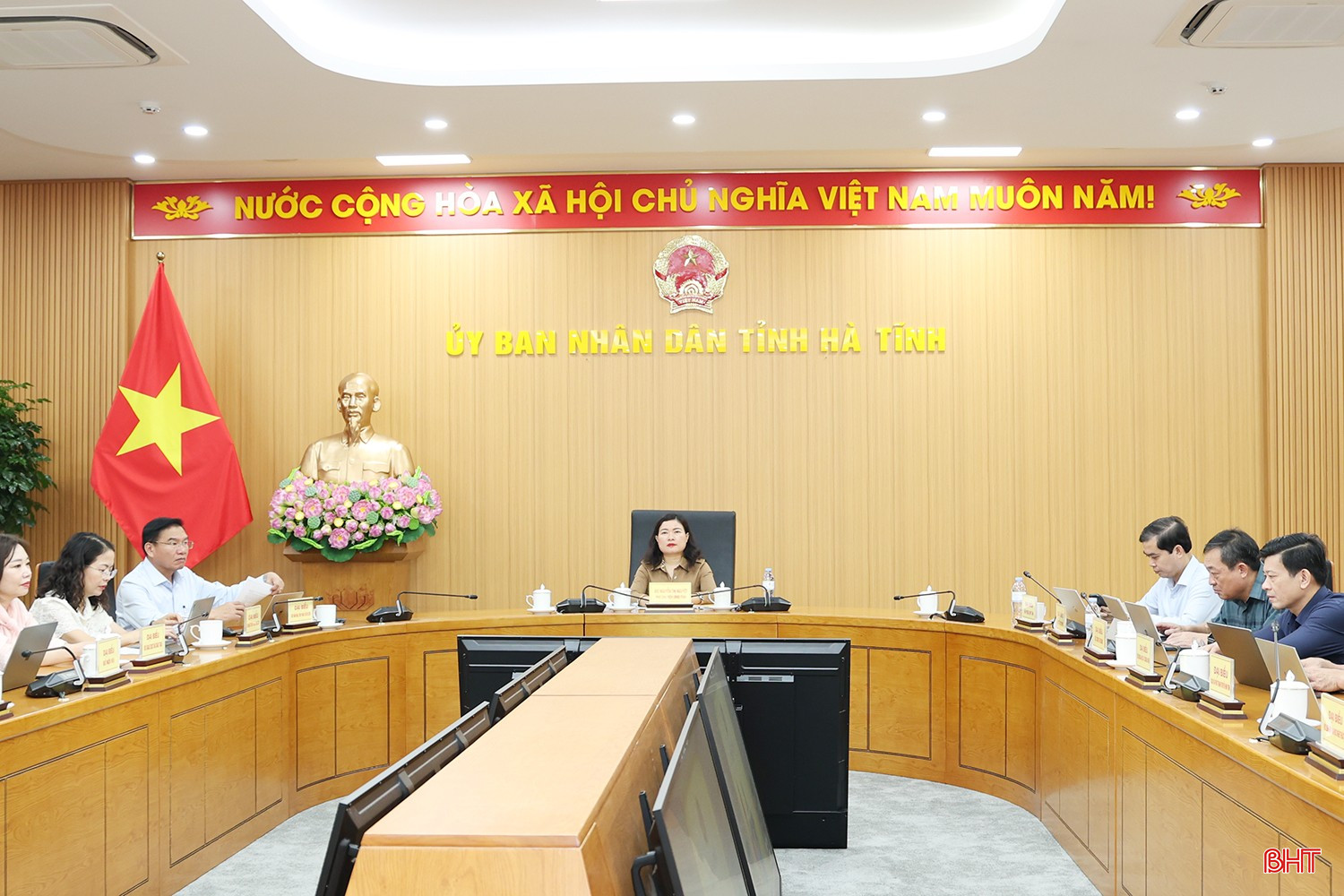 Toàn cảnh tại điểm cầu Hà Tĩnh.