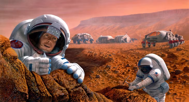 Viễn cảnh đưa người lên sao Hỏa - Ảnh: NASA