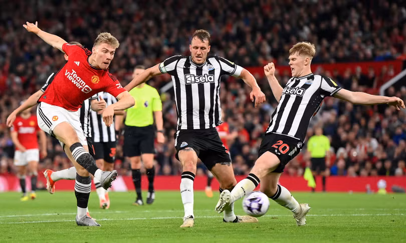 Rasmus Hojlund ghi bàn giúp M.U đánh bại Newcastle. (Nguồn: Getty Images)