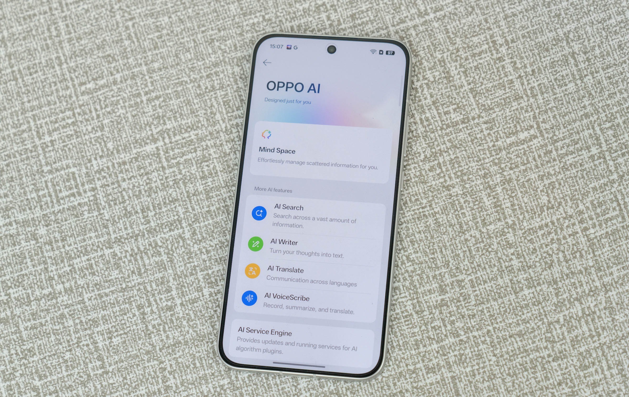 Các tính năng AI trên Oppo Reno15 F. Ảnh: Huy Đức