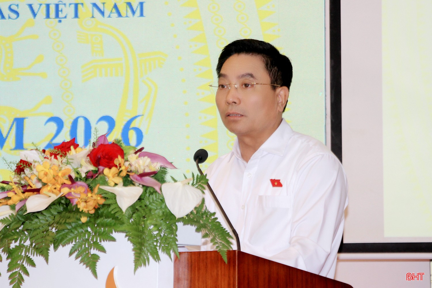 Đồng chí Thượng tướng Nguyễn Doãn Anh - Ủy viên Trung ương Đảng, Phó Chủ tịch Quốc hội phát biểu tại hội nghị.