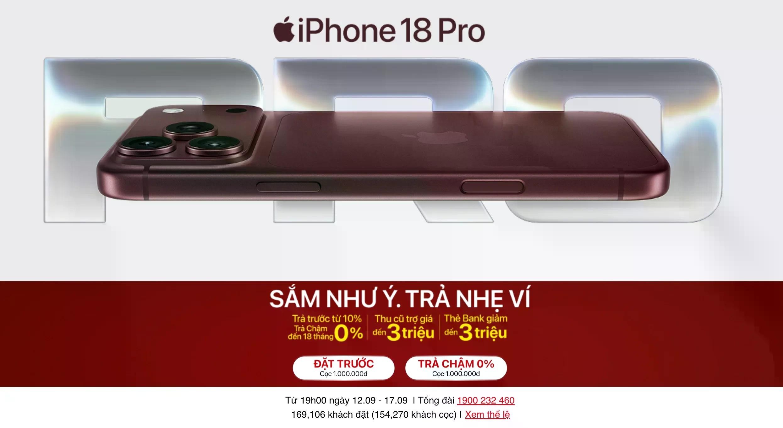 Thế Giới Di Động ghi nhận hơn 150.000 khách đặt cọc iPhone mới.