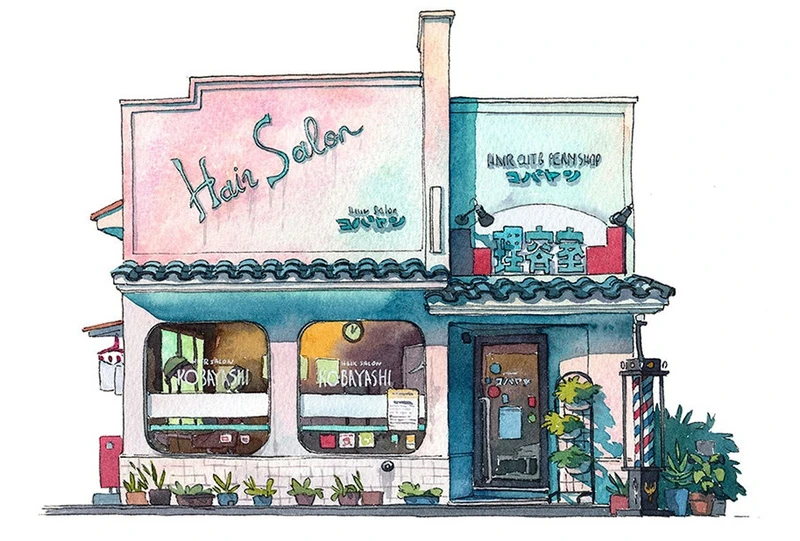 nhung cua hang nho dam chat nhat qua chum tranh mau nuoc cua hoa si ba lan