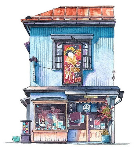 nhung cua hang nho dam chat nhat qua chum tranh mau nuoc cua hoa si ba lan