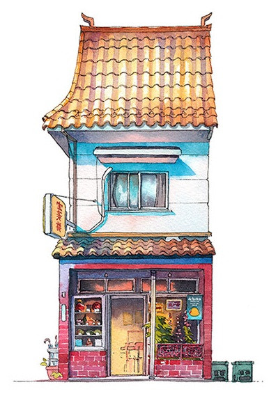 nhung cua hang nho dam chat nhat qua chum tranh mau nuoc cua hoa si ba lan