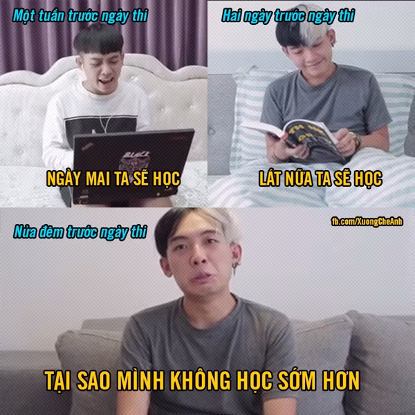 Thức trắng đêm học cũng không kịp nữa rồi.