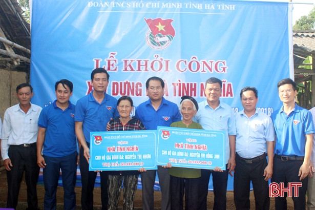 Tỉnh đoàn Hà Tĩnh hỗ trợ 100 triệu đồng xây dựng nhà tình nghĩa