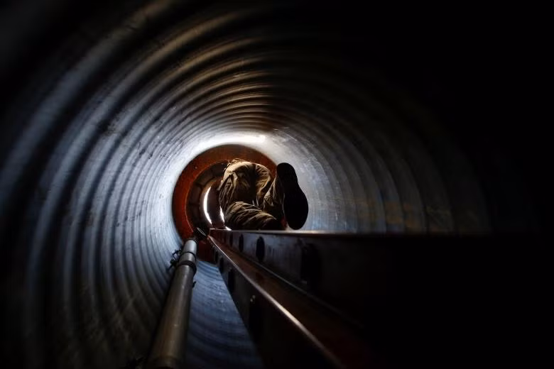 Bên trong đường hầm xuyên biên giới Mỹ-Mexico