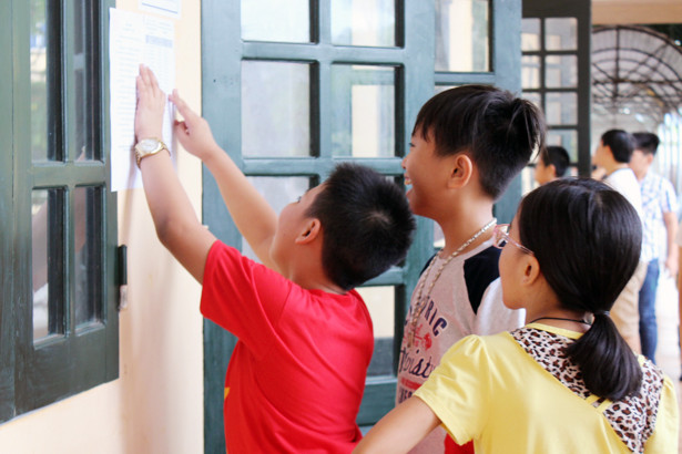 Sáng nay, 589 thí sinh thi vào Trường THCS Lê Văn Thiêm