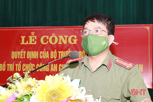 Đơn vị đầu tiên của Công an huyện Nghi Xuân công bố trở thành tổ chức chính quy