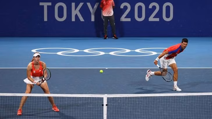 Djokovic tiếp tục thất bại ở nội dung đôi nam nữ, tan mộng HCV Olympic