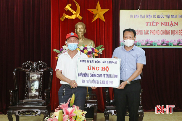 Các đơn vị, doanh nghiệp tiếp tục hỗ trợ Hà Tĩnh phòng, chống dịch COVID-19