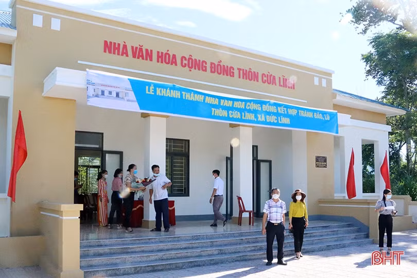 Khánh thành nhà văn hóa cộng đồng kết hợp tránh trú bão, lũ ở Vũ Quang