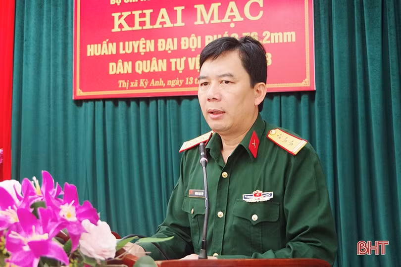 Khai mạc huấn luyện đại đội pháo binh ở TX Kỳ Anh