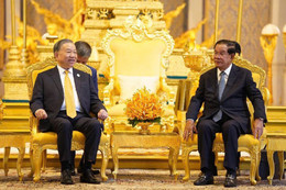 Tổng Bí thư Tô Lâm hội kiến Samdech Techo Hun Sen
