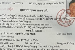 Truy nã đặc biệt Chủ tịch HĐQT Tổng Công ty Cây xanh Công Minh