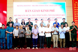 Bộ Tổng Tham mưu hỗ trợ 700 triệu xây nhà tình nghĩa, nhà đại đoàn kết tại Hà Tĩnh
