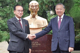 Tổng Bí thư Tô Lâm dự Lễ khánh thành tượng Chủ tịch Hồ Chí Minh tại Triều Tiên