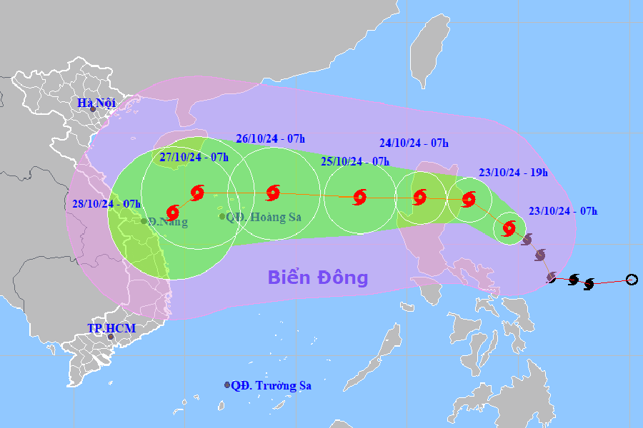 Hà Tĩnh tiếp tục ra công điện ứng phó với bão TRAMI gần Biển Đông