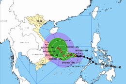 Bão số 15 gây gió giật cấp 14