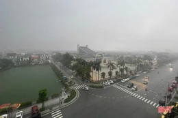 Nhiều khu vực ở Hà Tĩnh có mưa lớn
