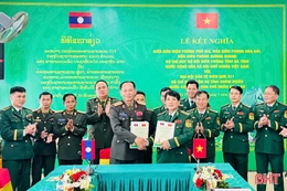 3 đồn biên phòng Hà Tĩnh kết nghĩa với đại hội bảo vệ biên giới tỉnh Khăm Muồn