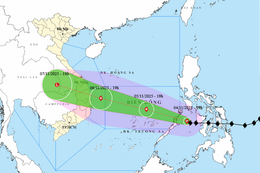 Bão số 13 gây gió giật cấp 16, Hà Tĩnh tiếp tục có mưa vừa đến mưa to