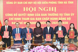 23 phó bí thư đảng ủy xã, phường tham gia BCH Đảng bộ Ban Chỉ huy Bộ đội Biên phòng Hà Tĩnh