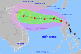 Bão YAGI thành cơn bão số 3, có thể đạt cấp bão rất mạnh 