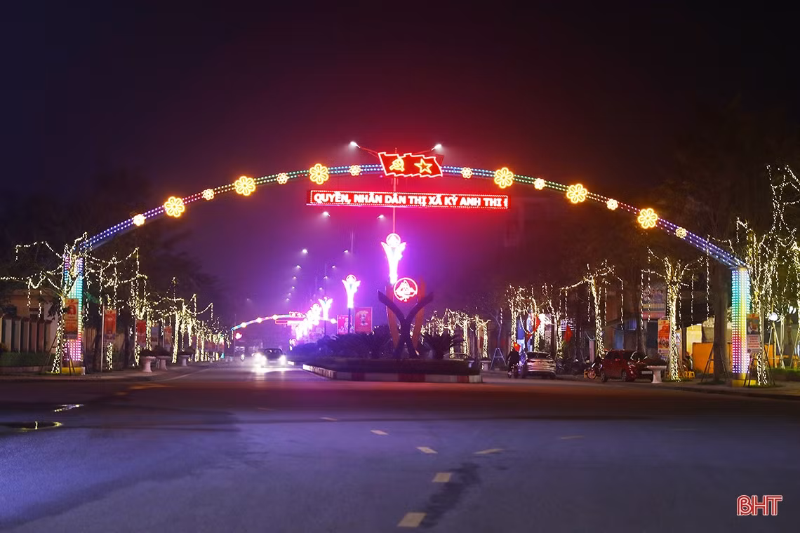 Đô thị phía Nam Hà Tĩnh lung linh chào xuân mới