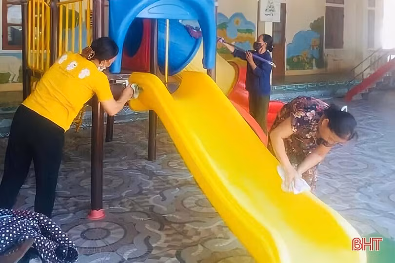 Hương Sơn: Nước rút tới đâu, dọn dẹp tới đó, sẵn sàng đón học sinh trở lại trường