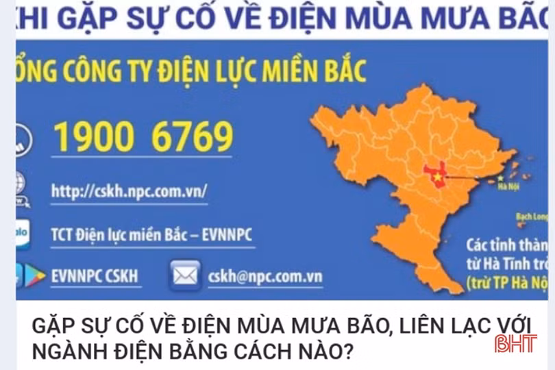 Hà Tĩnh chủ động bảo vệ lưới điện trước ảnh hưởng của bão Noru