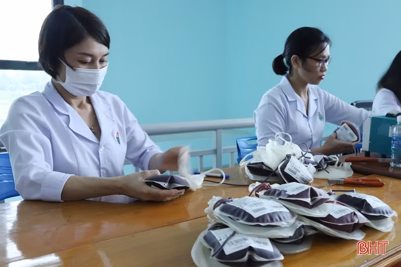 Tiếp nhận 220 đơn vị máu trong chương trình “Trao giọt hồng - gửi yêu thương” tại ĐH Hà Tĩnh