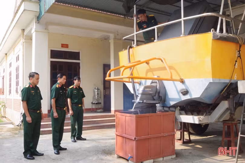 Các đơn vị LLVT Hà Tĩnh chủ động triển khai phòng chống mưa bão