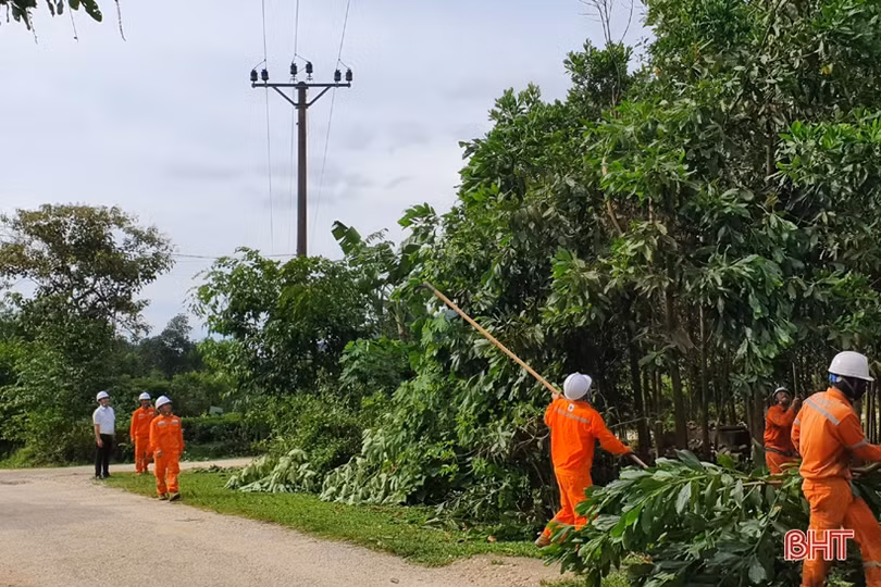 Hà Tĩnh chủ động bảo vệ lưới điện trước ảnh hưởng của bão Noru