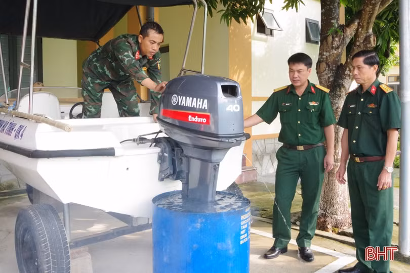 Các đơn vị LLVT Hà Tĩnh chủ động triển khai phòng chống mưa bão