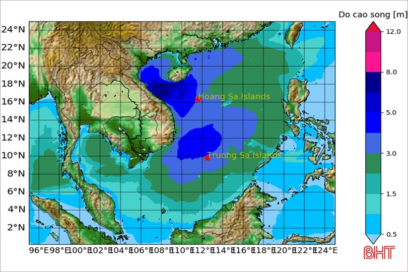Ảnh hưởng hoàn lưu bão số 4, vùng biển phía Nam Hà Tĩnh gió giật cấp 9