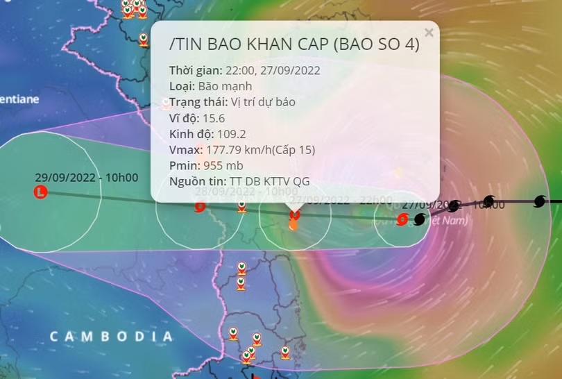 Hai kịch bản về cường độ bão Noru khi đổ bộ miền Trung
