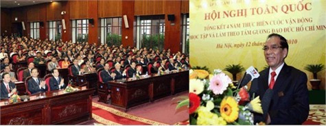 Tổng Bí thư Nông Đức Mạnh phát biểu chỉ đạo hội nghị