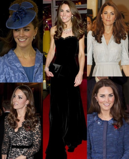 Công nương xứ Cambridge của Anh vẫn tiếp tục ghi điểm với phong cách thanh lịch, nền nã, kể cả thời gian mang bầu. Mỗi bộ váy Kate Middleton mặc hay trang sức cô đeo, mỹ phẩm Kate dùng khi xuất hiện ở mỗi sự kiện đều tạo ra cơn sốt đối với người hâm mộ. Đặc biệt, công nương Anh luôn tỏa sáng bởi sự chỉn chu và hoàn hảo trong suốt cả năm. Tóc lọn, mắt màu chocolate, má hồng là phong cách trang điểm quen thuộc của Kate.