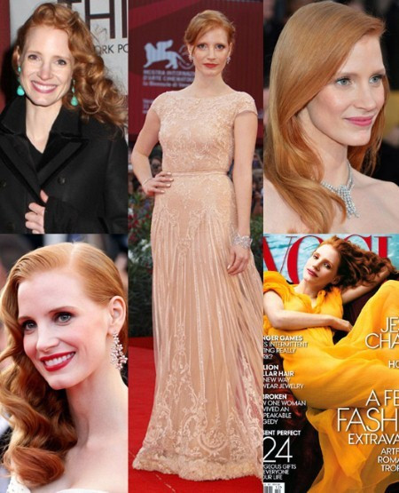 Jessica Chastain là một biểu tượng nhan sắc đặc biệt. Cô sở hữu làn da sứ mịn màng nhiều người mơ ước. Nữ diễn viên luôn xuất hiện với phong cách Hollywood cổ điển. Cô gần như không mắc một lỗi nào trên thảm đỏ về váy áo, đầu tóc, trang điểm.