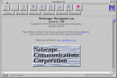 Trình duyệt web Netscape Navigator.