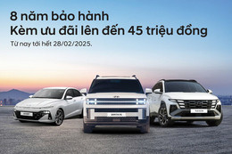 Bảo hành 8 năm kèm theo ưu đãi lên đến 45 triệu đồng tại Hyundai Hà Tĩnh