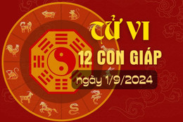 Tử vi hàng ngày - Tử vi 12 con giáp hôm nay ngày 1/9/2024.