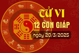 Tử vi hàng ngày - Tử vi 12 con giáp hôm nay ngày 20/3/2025.