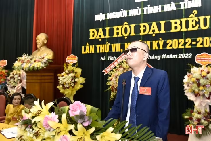 Ông Hà Huy Thông được bầu làm Chủ tịch Hội Người mù tỉnh Hà Tĩnh