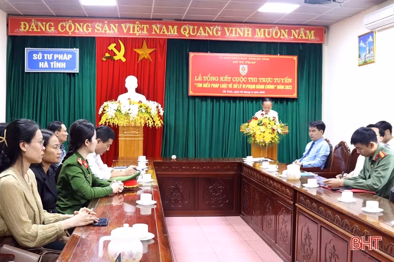 19 thí sinh Hà Tĩnh đạt giải Cuộc thi “Tìm hiểu pháp luật về xử lý vi phạm hành chính”