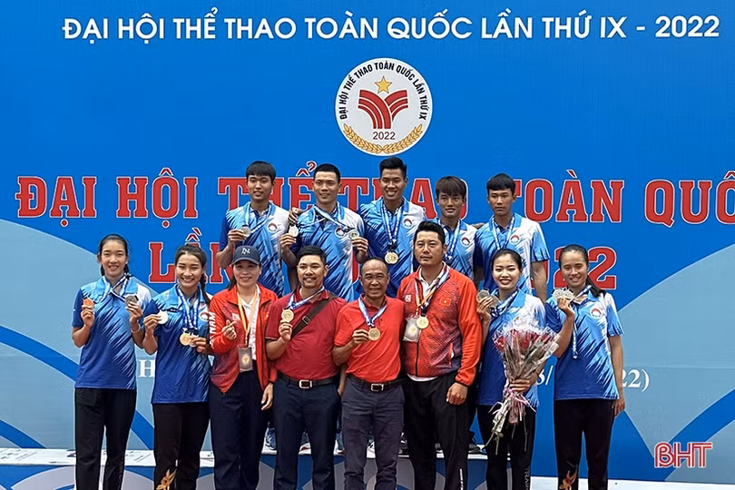 VĐV đua thuyền Hà Tĩnh giành 8 huy chương tại Đại hội TDTT toàn quốc lần thứ IX