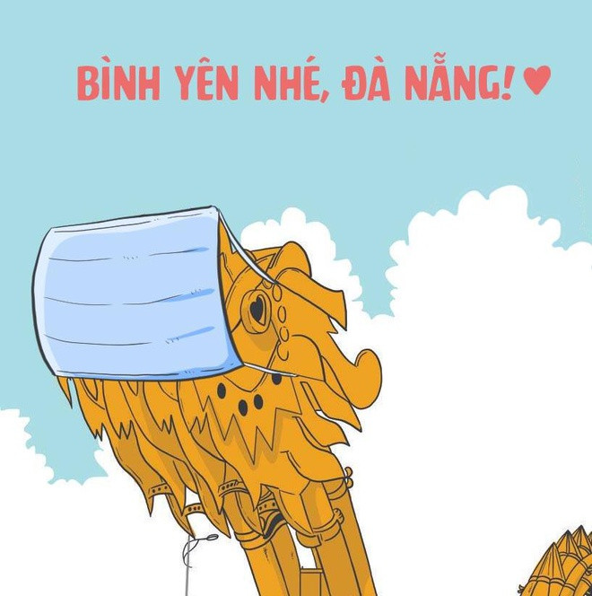 “Bình yên rồi sẽ trở lại” - dân mạng vẽ tranh cổ vũ Đà Nẵng chống dịch
